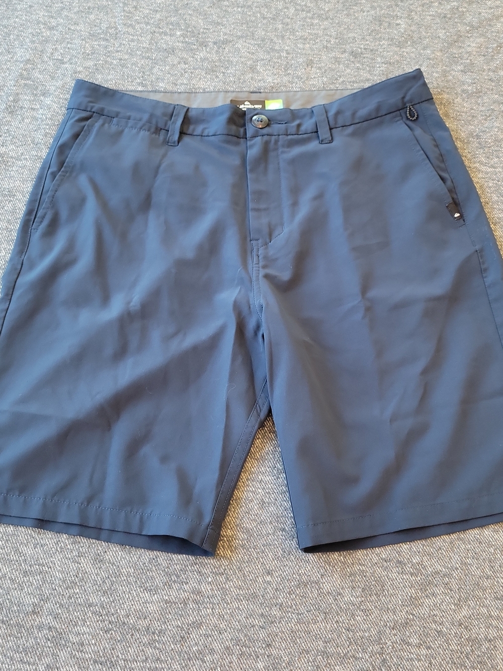Quiksilver Amphibian Shorts Men's 32 Navy Blue 4 Way Stretch Golf DryFlight